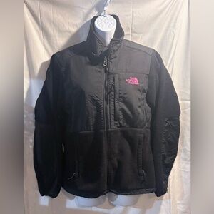 The North Face Black Jacket with Pink Breast Cancer Logo - Medium